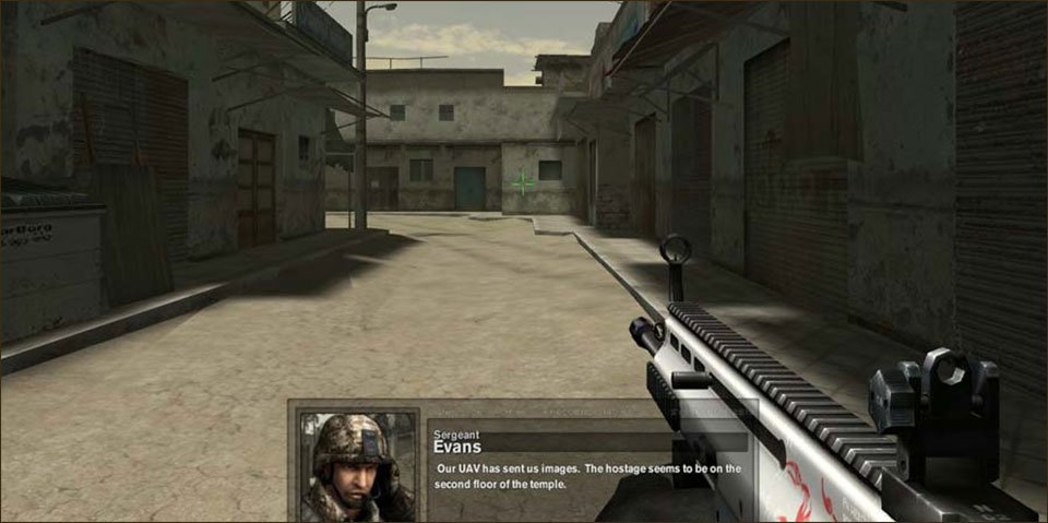 This mission unfolds in multiple stages. HQ will transmit information on your mission as it progresses. These transmissions can be seen on the lower middle part of the screen. Target indicators (which look like downward facing triangles) will also show up on your HUD to guide you to your objectives. Your current and completed objectives are summarized on the upper left corner of the screen. Mission and objective timers are displayed in the upper middle portion of the screen underneath your score counter. Complete all of the stages before the mission timer runs out in order to win the mission.